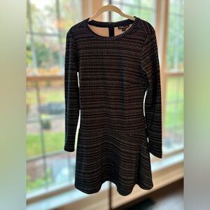 Dalia Women's Black and White Midi Dress Size Medium